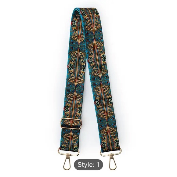 Bohemian Adjustable Shoulder/Purse/Guitar/Travel Bag Strap - Picture 2 of 6